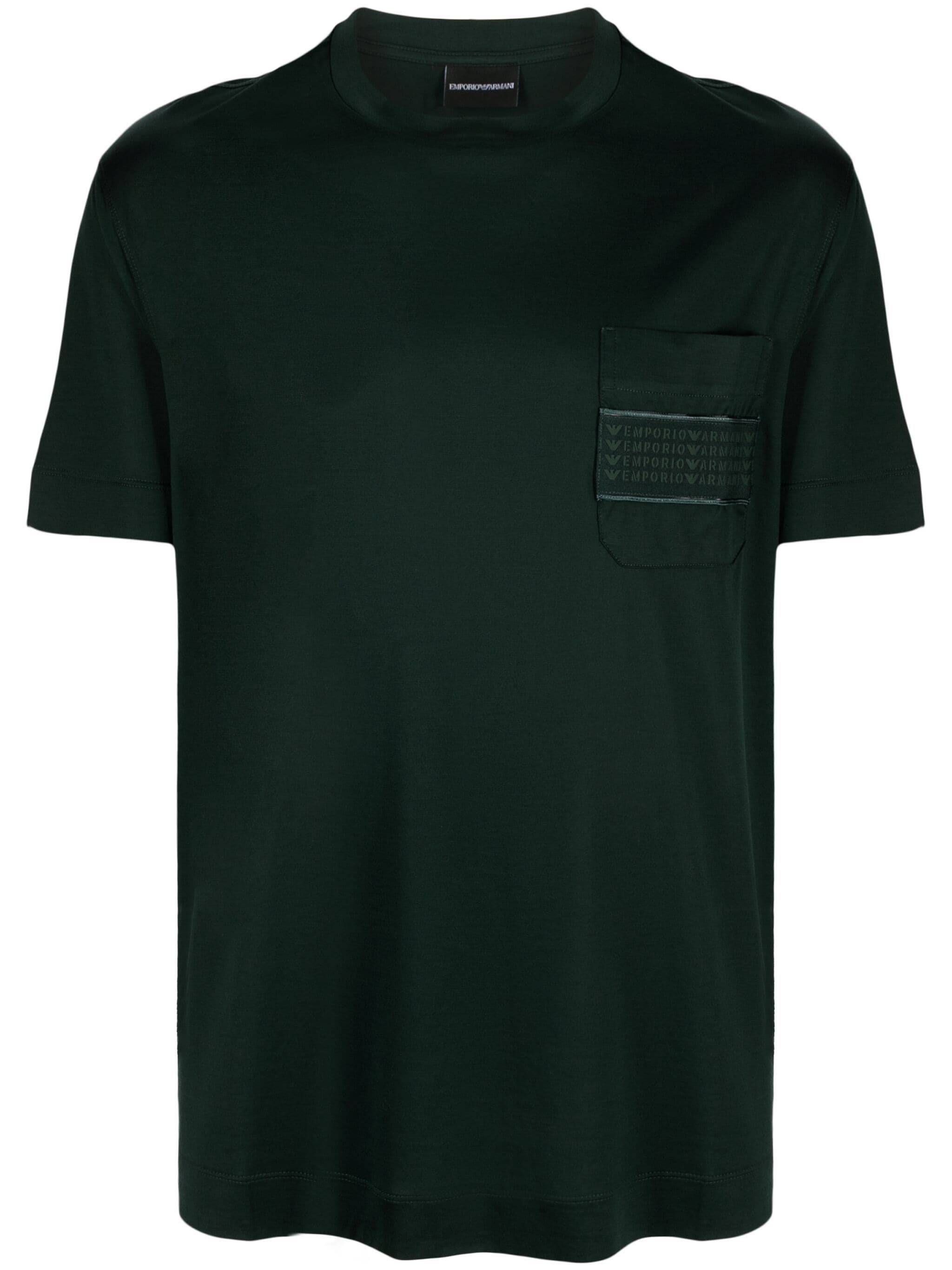 Emporio Armani Emporio Armani logo-patch jersey T-shirt — Фото 8