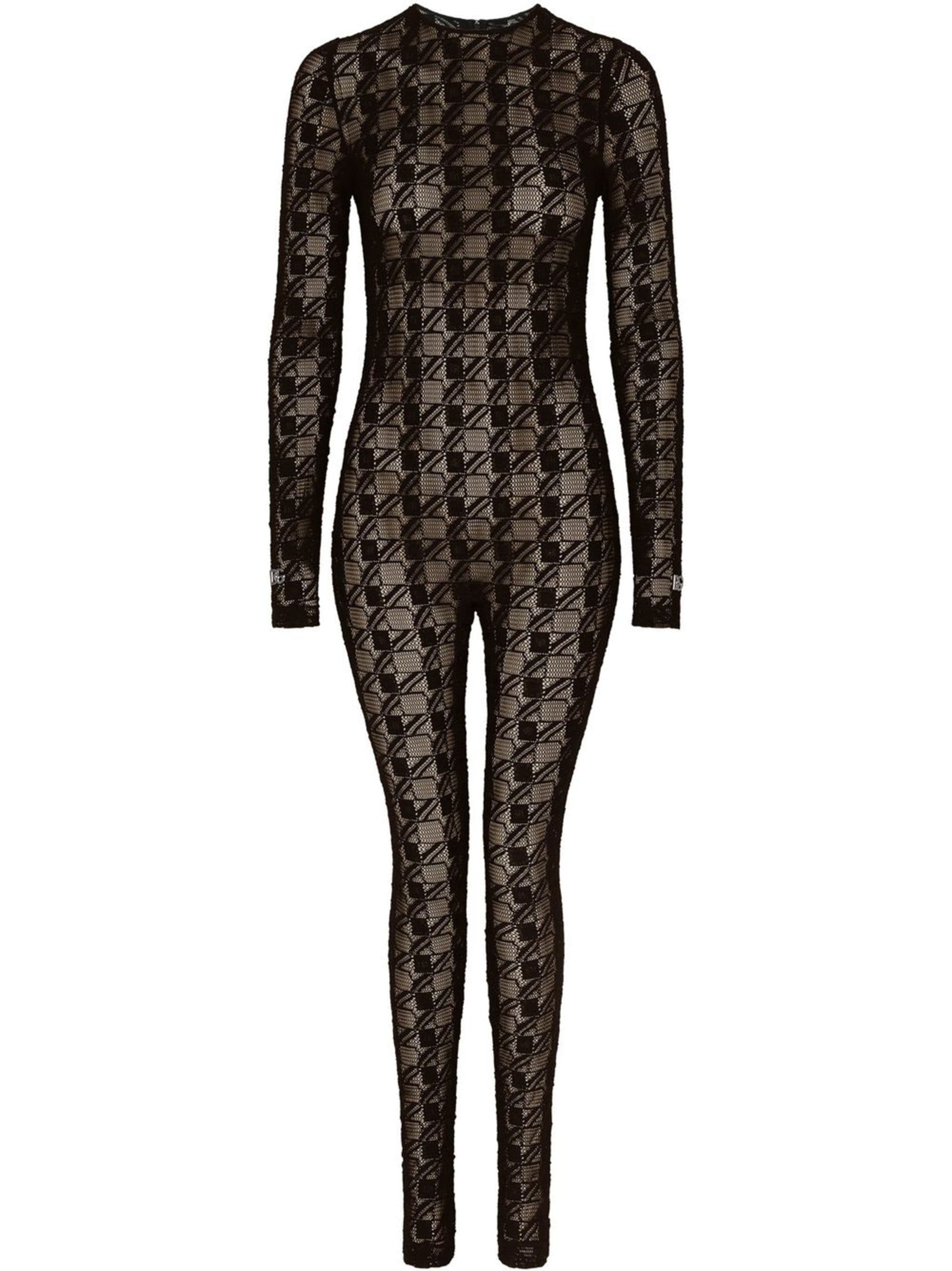 Dolce & Gabbana Dolce & Gabbana semi-sheer lace jumpsuit — Фото 4