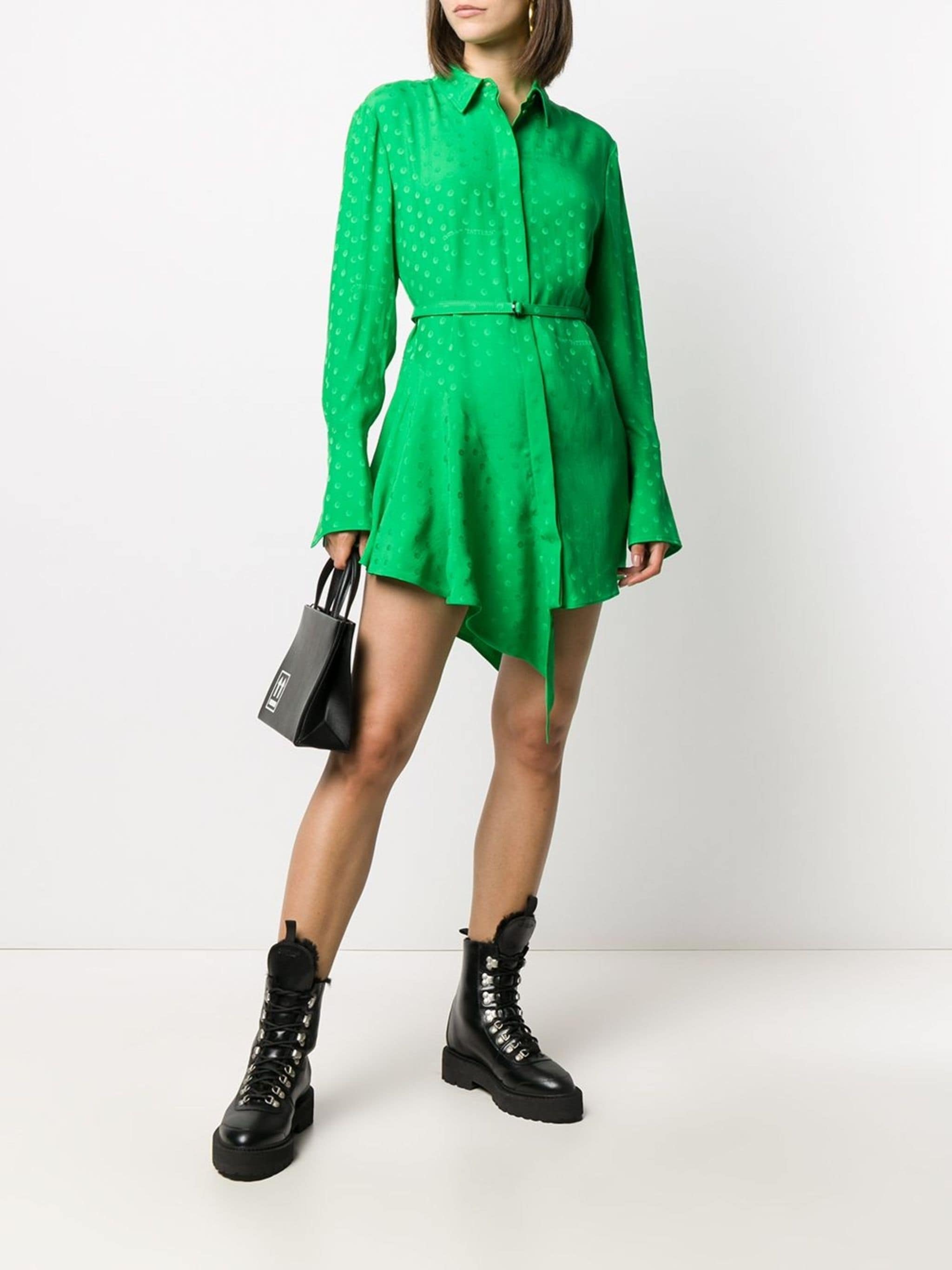 Off-White Off-White ASYMMETRICAL DRESS GREEN NO COLOR — Фото 1