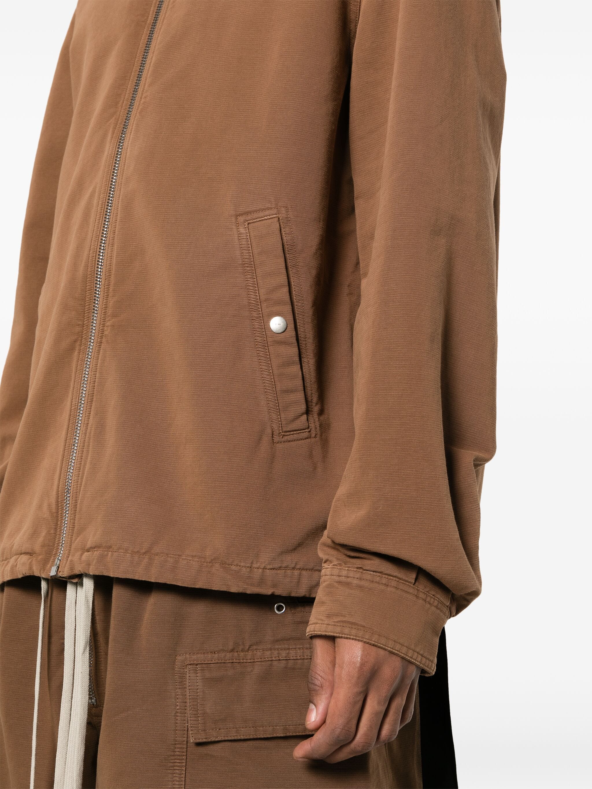 Rick Owens DRKSHDW Rick Owens DRKSHDW твиловая куртка Zipfront — Фото 25