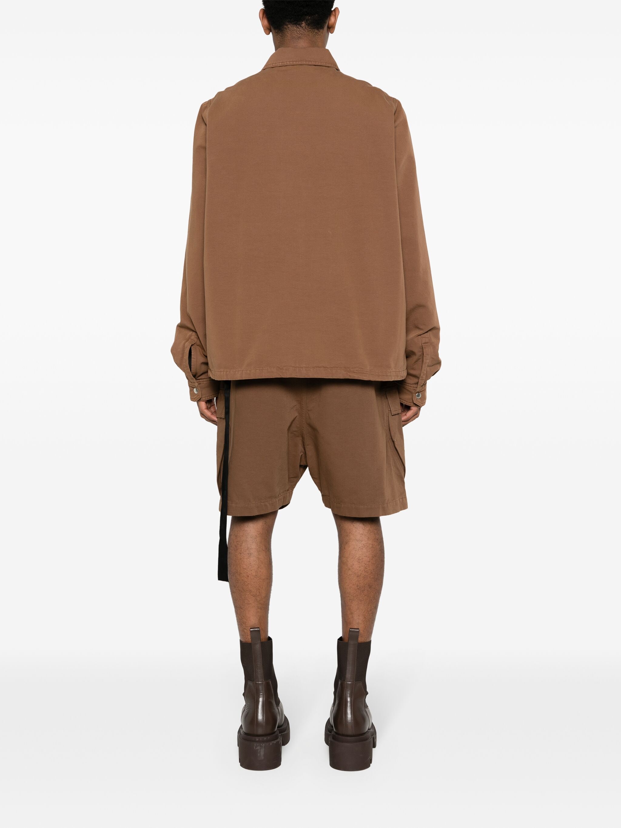 Rick Owens DRKSHDW Rick Owens DRKSHDW твиловая куртка Zipfront — Фото 26