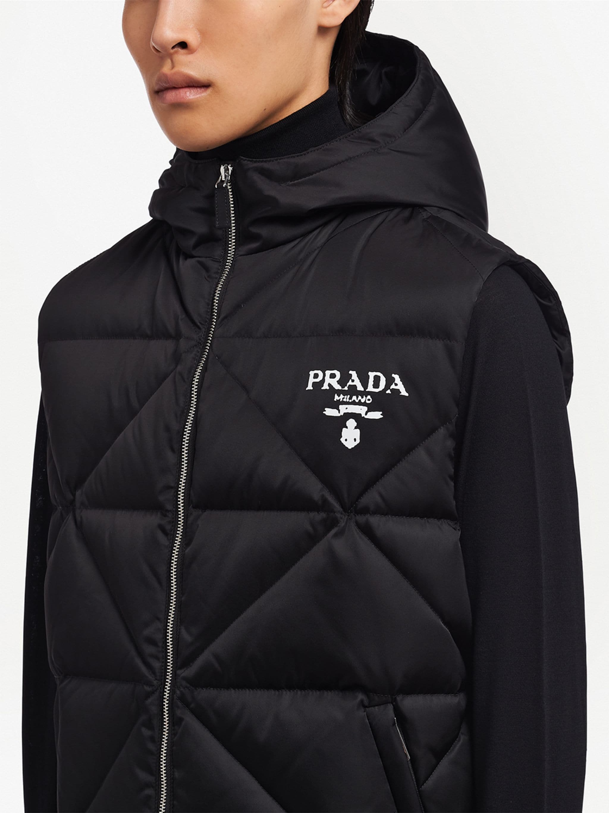 Prada Prada дутый жилет Re-Nylon — Фото 12