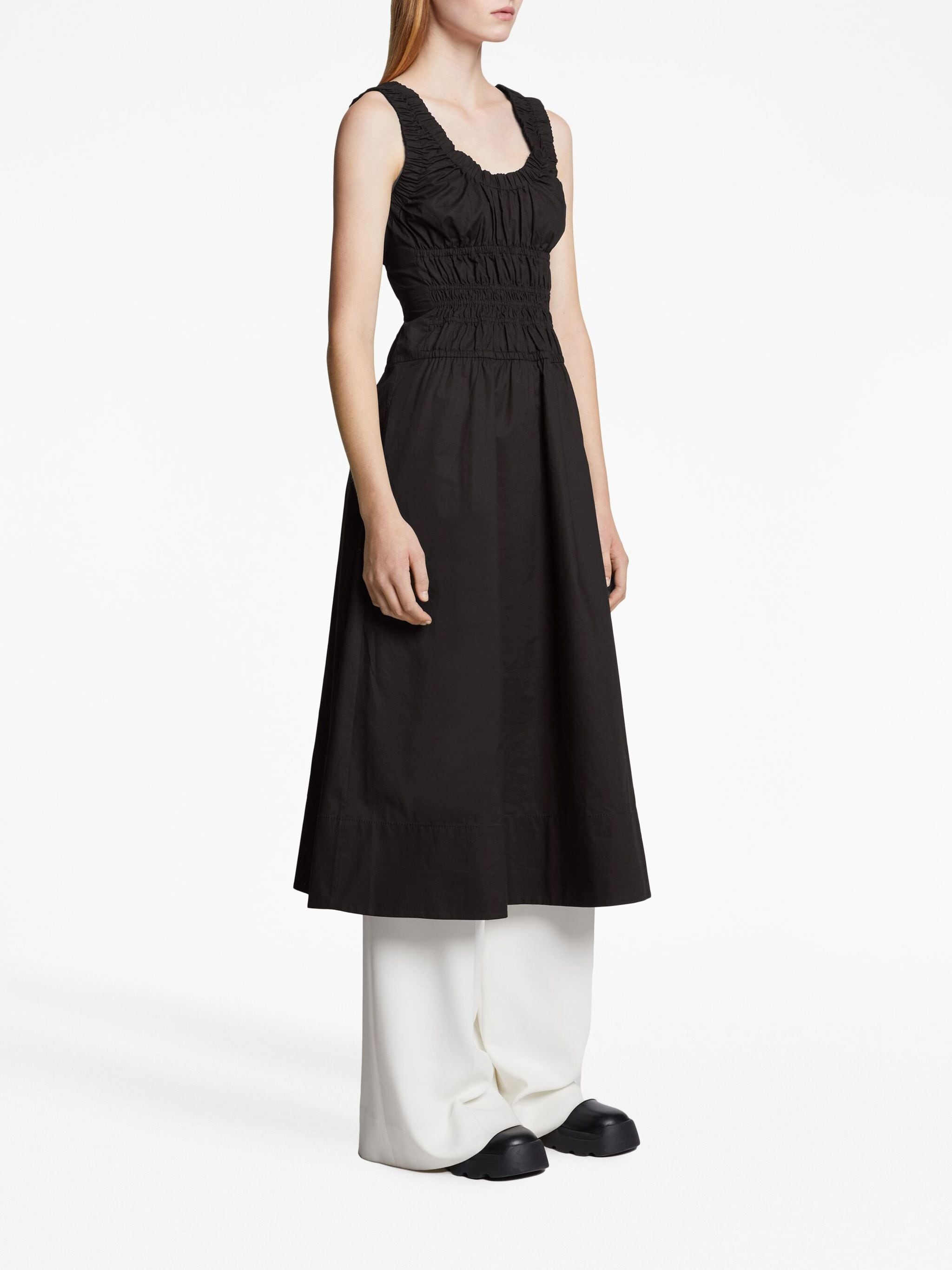 Proenza Schouler White Label Proenza Schouler White Label gathered poplin midi dress — Фото 3