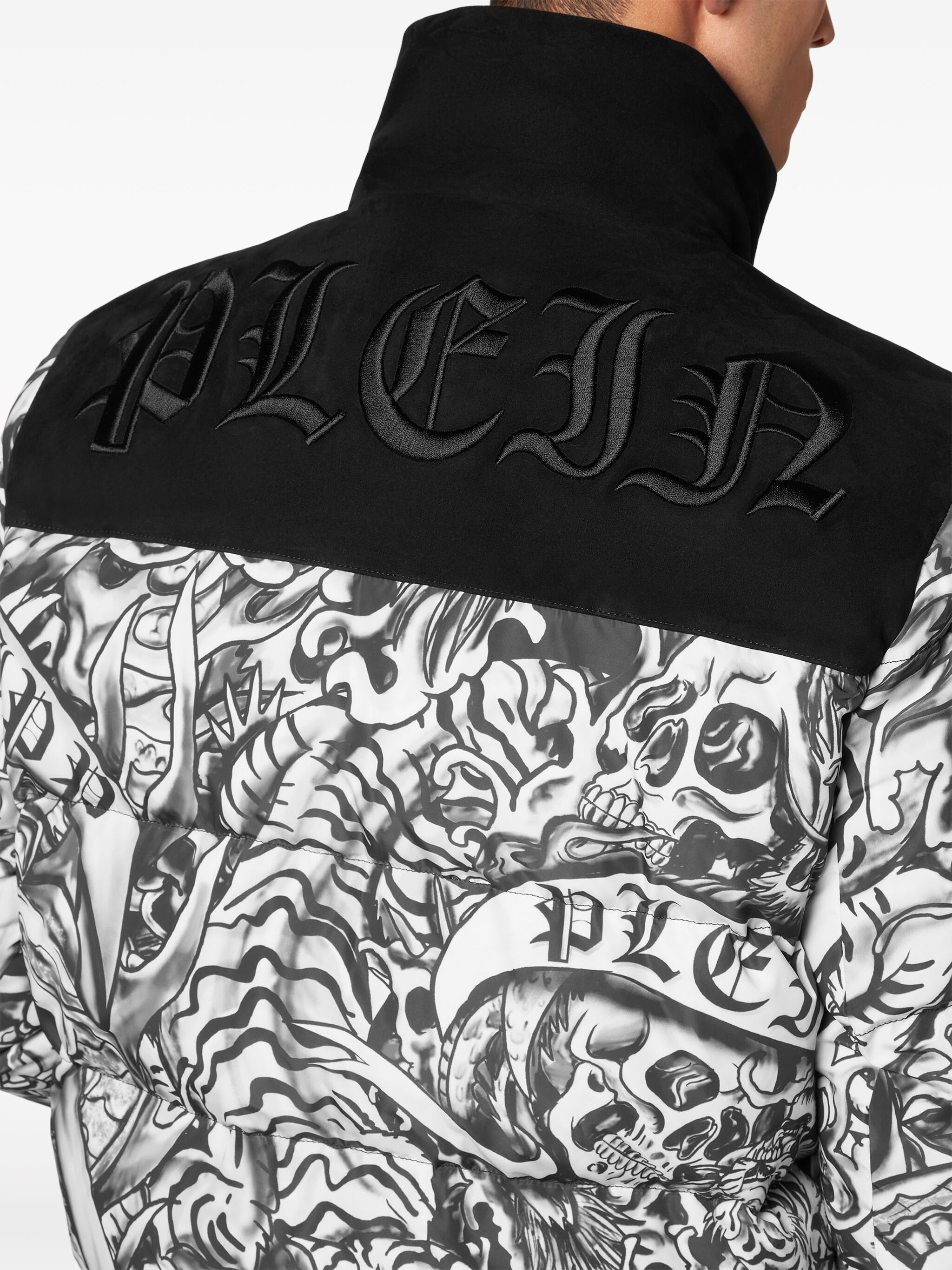 Philipp Plein Philipp Plein пуховик с принтом — Фото 4