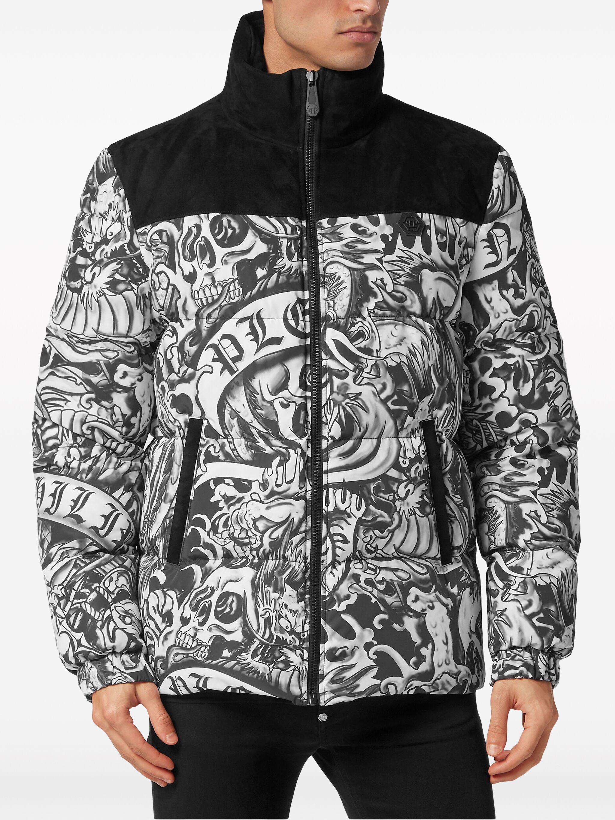 Philipp Plein Philipp Plein пуховик с принтом — Фото 1