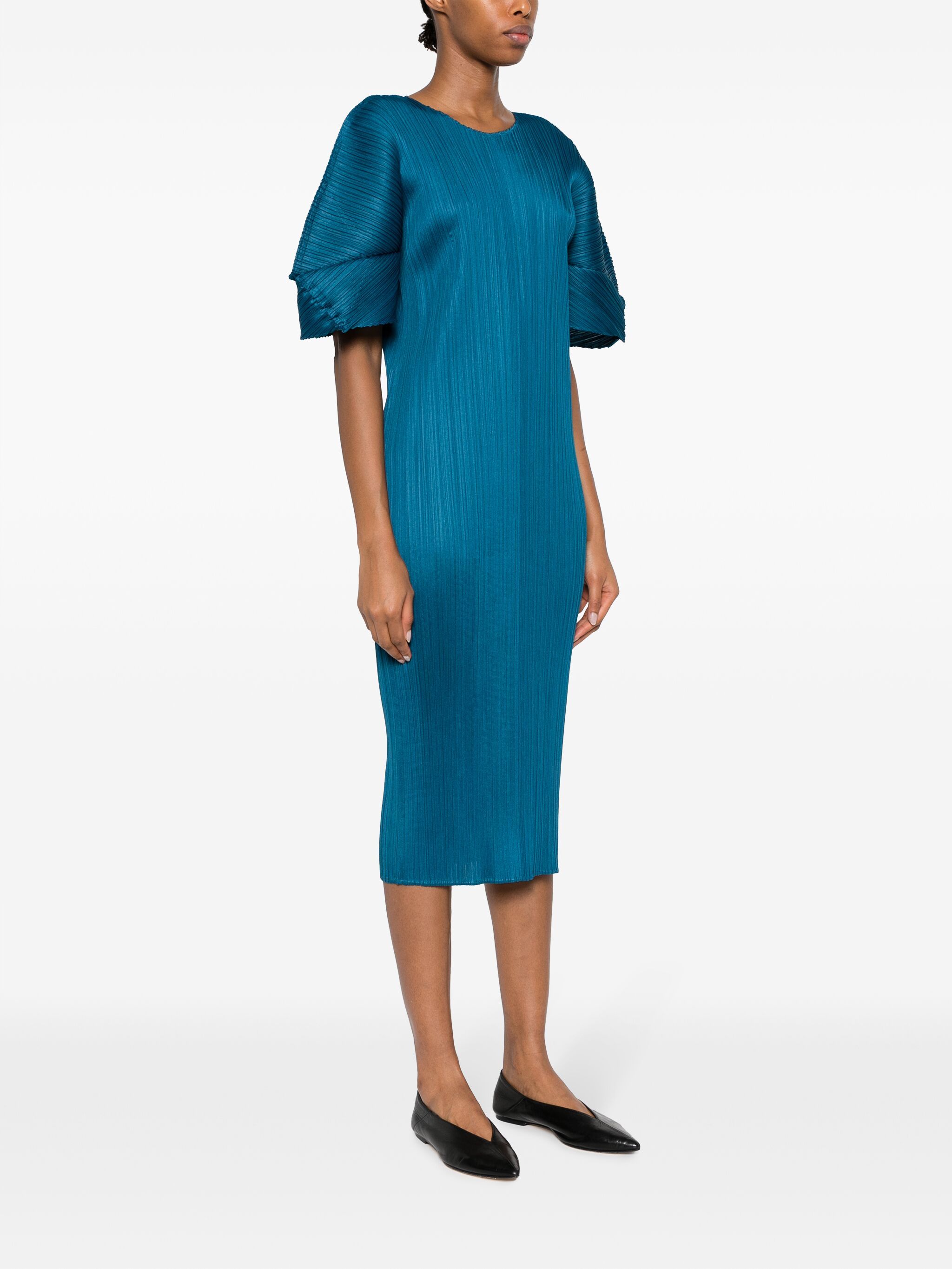 Pleats Please Issey Miyake Pleats Please Issey Miyake August pleated midi dress — Фото 8