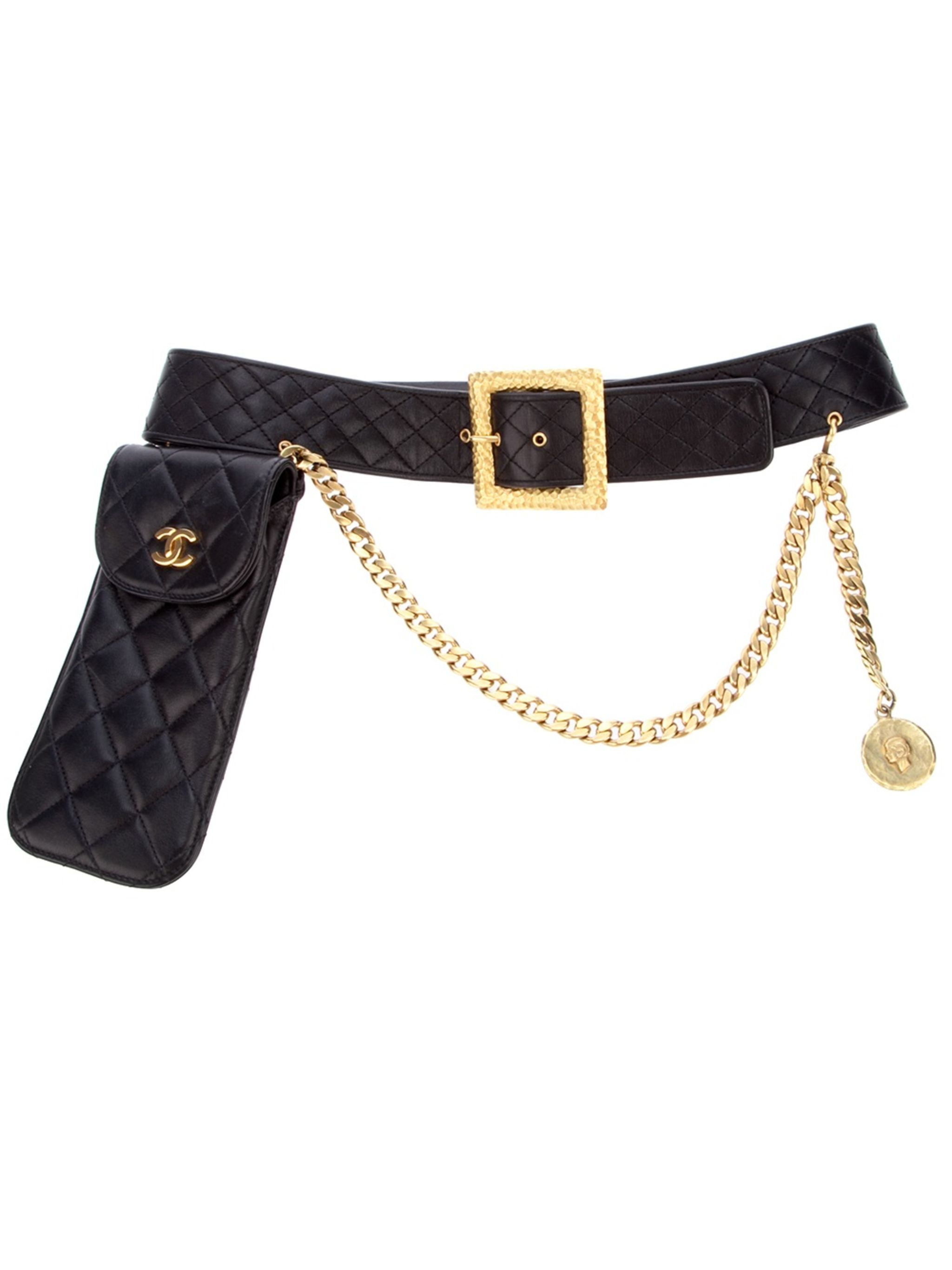 CHANEL Pre-Owned CHANEL Pre-Owned стеганый ремень с цепочной вставкой — Фото 4