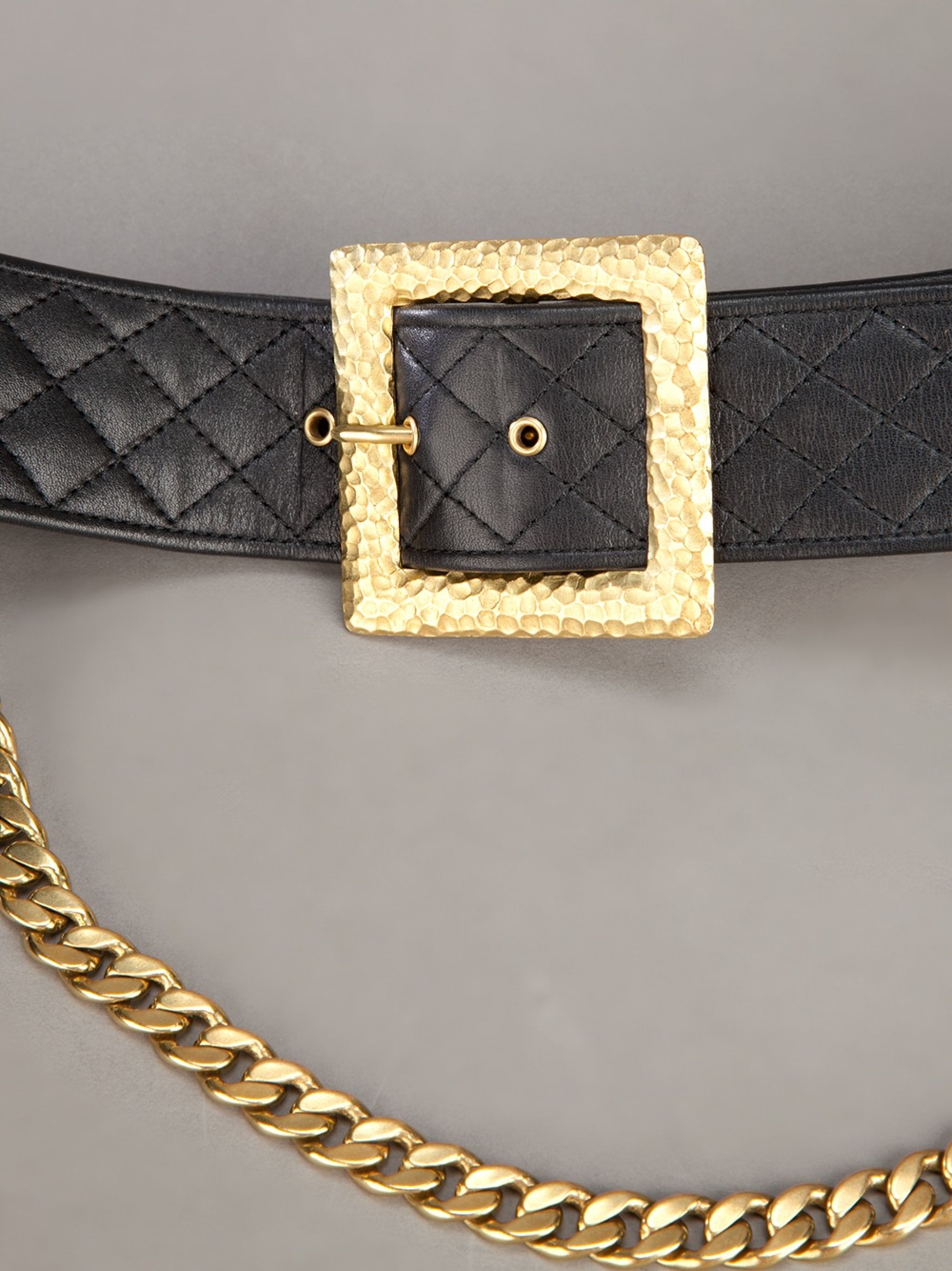 CHANEL Pre-Owned CHANEL Pre-Owned стеганый ремень с цепочной вставкой — Фото 3