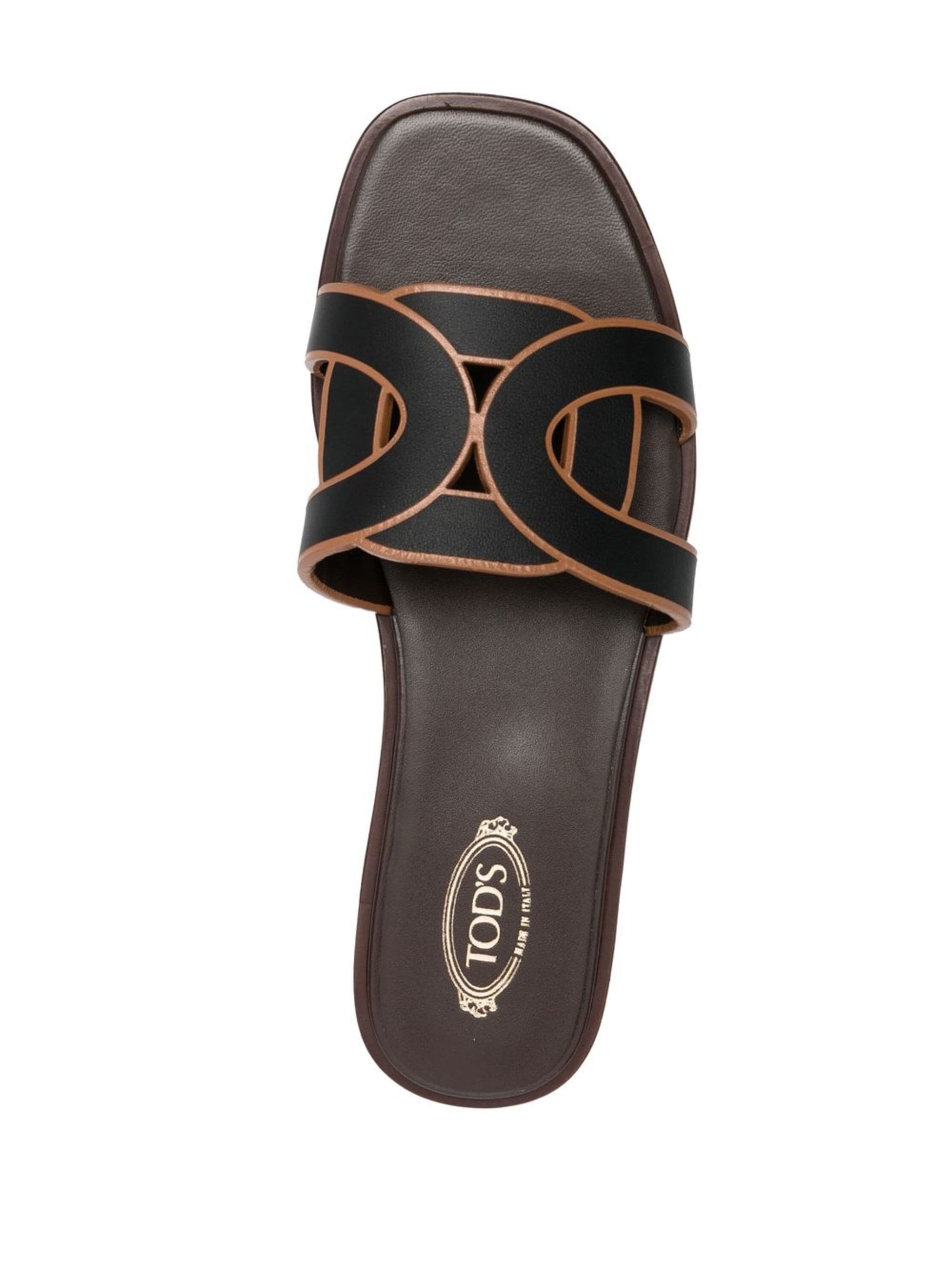 Tod's Tods leather logo strap sandals — Фото 12