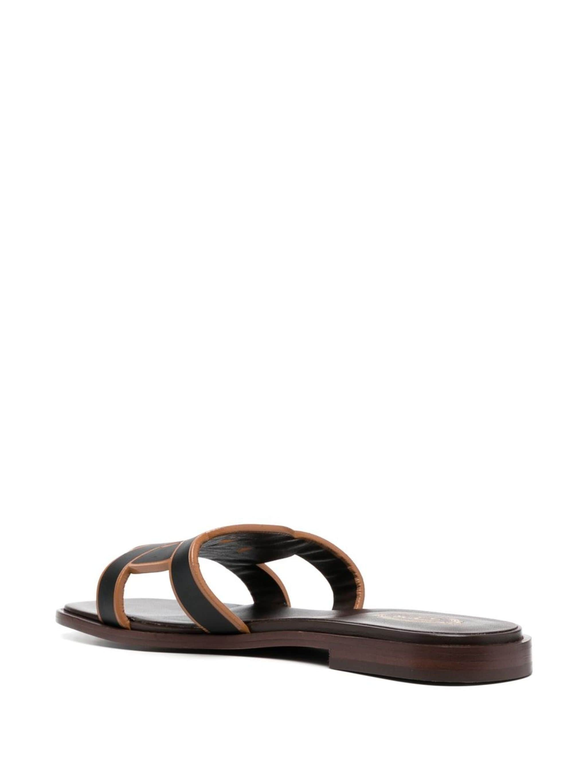 Tod's Tods leather logo strap sandals — Фото 4