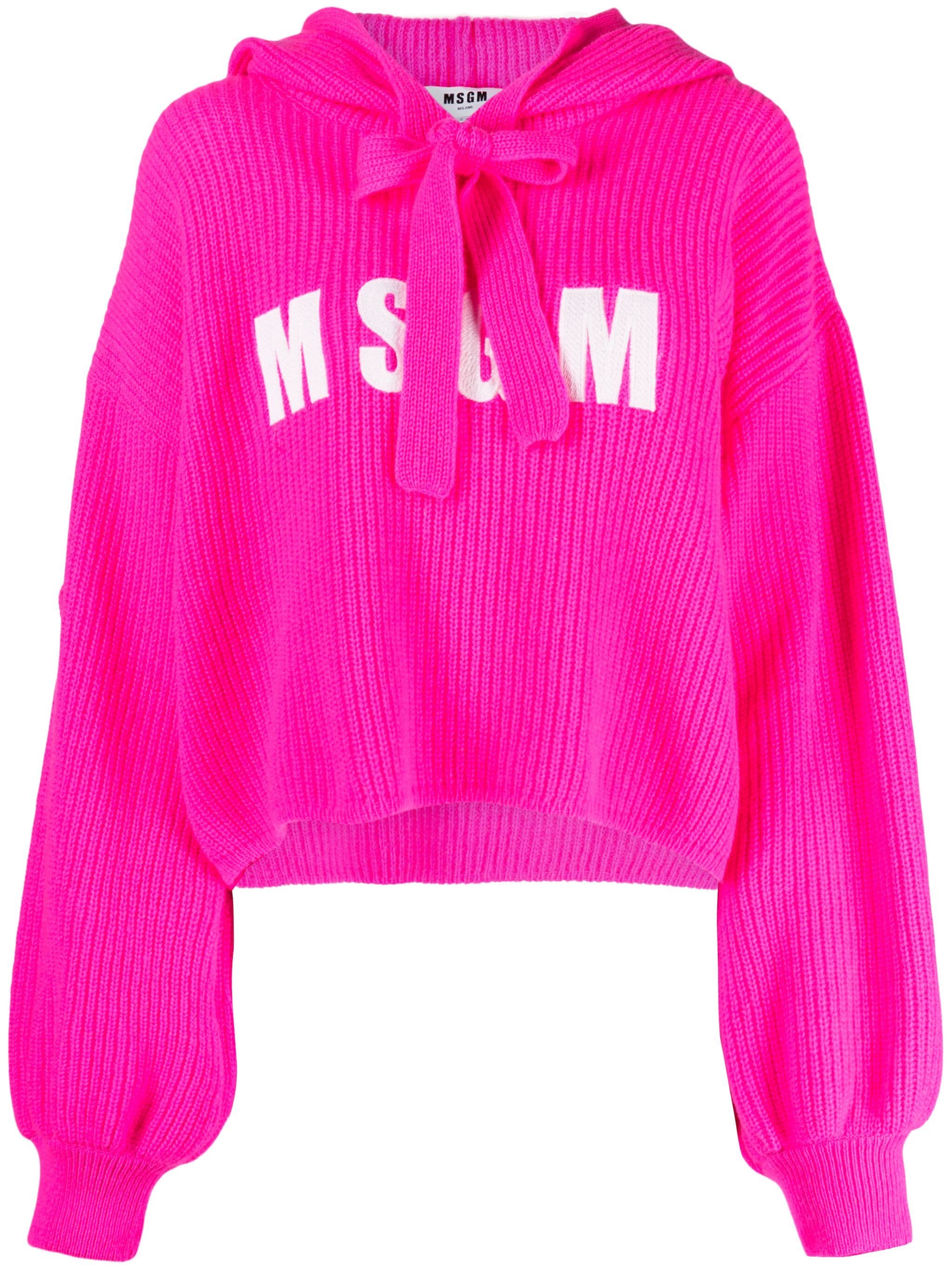 MSGM MSGM худи из смесовой шерсти с нашивкой-логотипом  — Фото 8