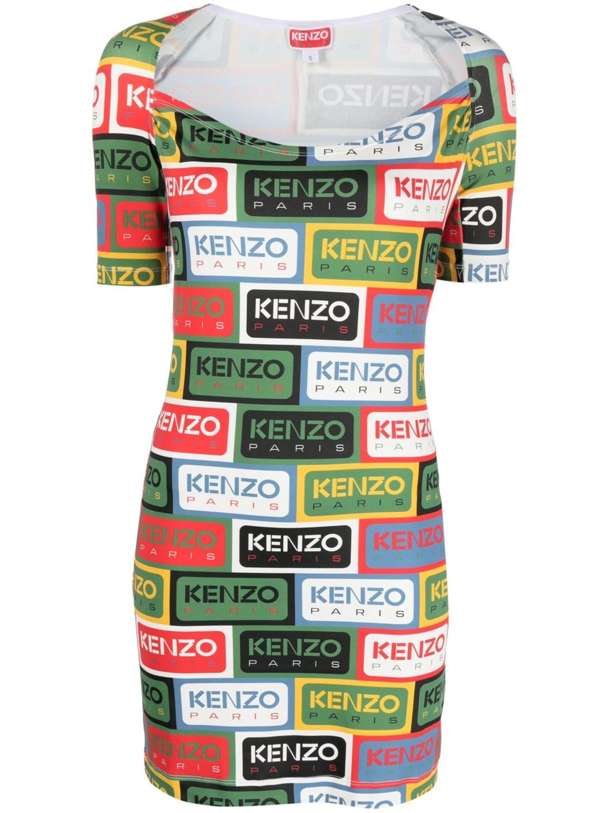 Kenzo Kenzo платье мини с логотипом — Фото 19