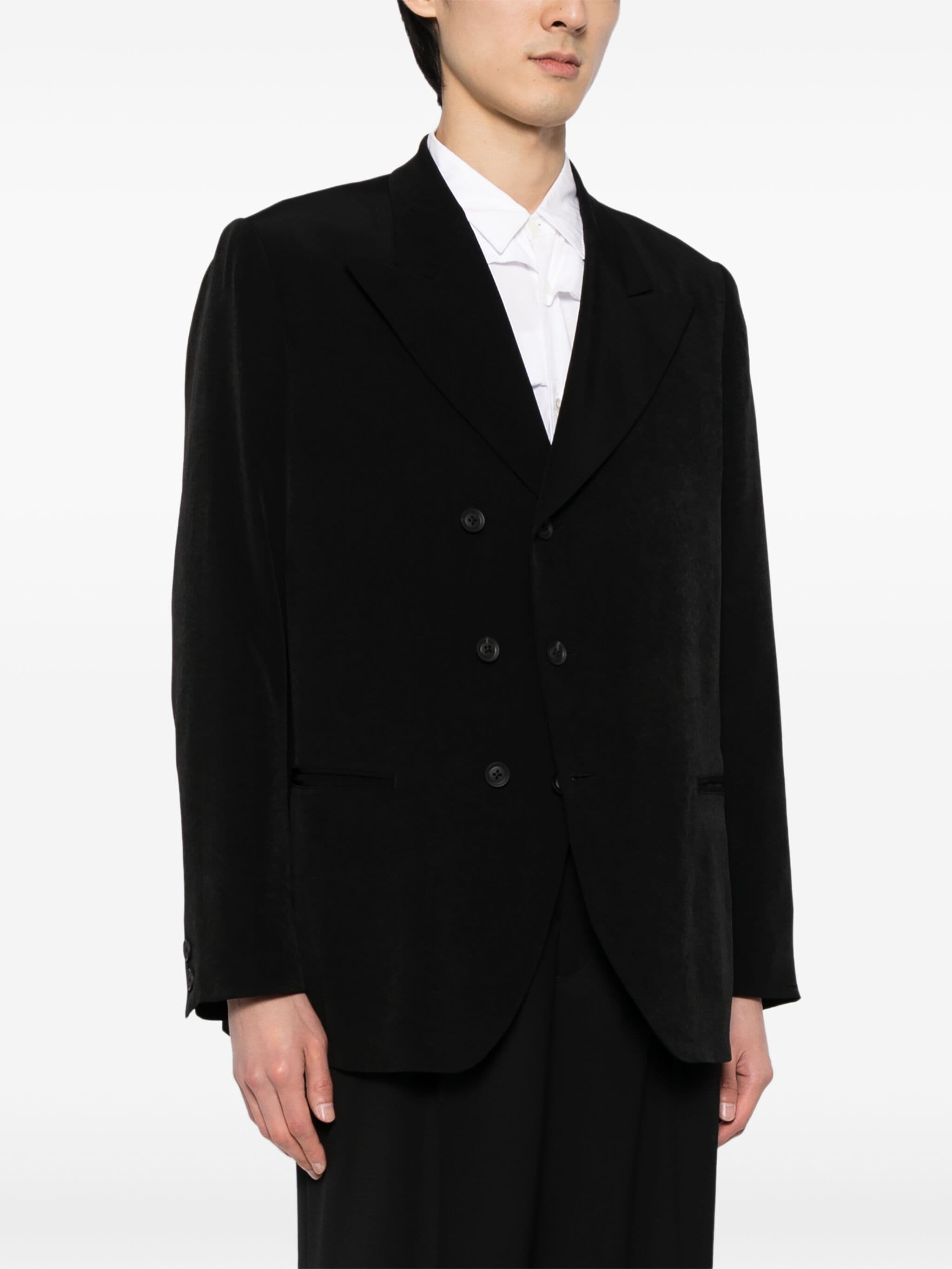 Yohji Yamamoto Yohji Yamamoto double-breasted blazer — Фото 4