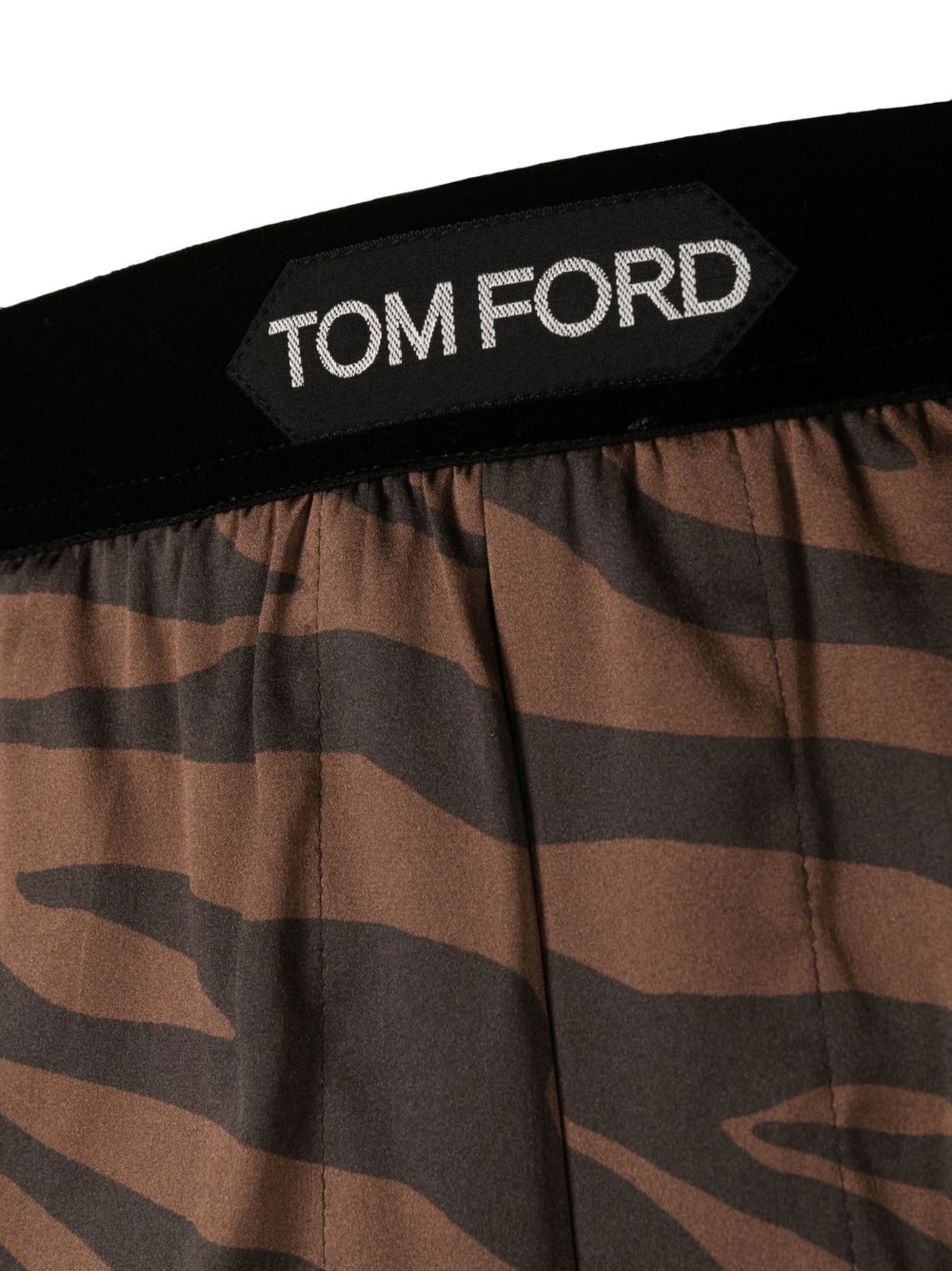 TOM FORD TOM FORD шелковые боксеры с зебровым принтом — Фото 1