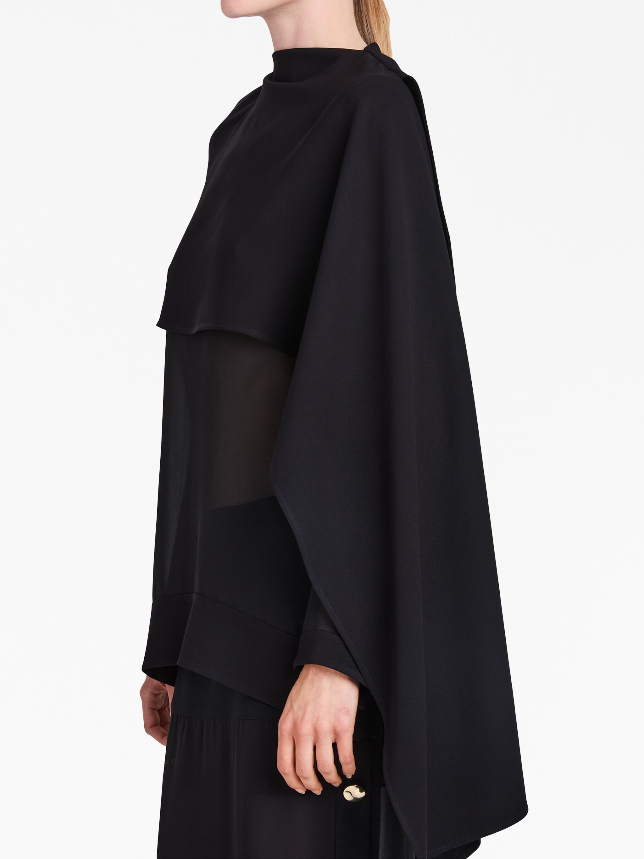 Proenza Schouler Proenza Schouler asymmetric semi-sheer chiffon top — Фото 18