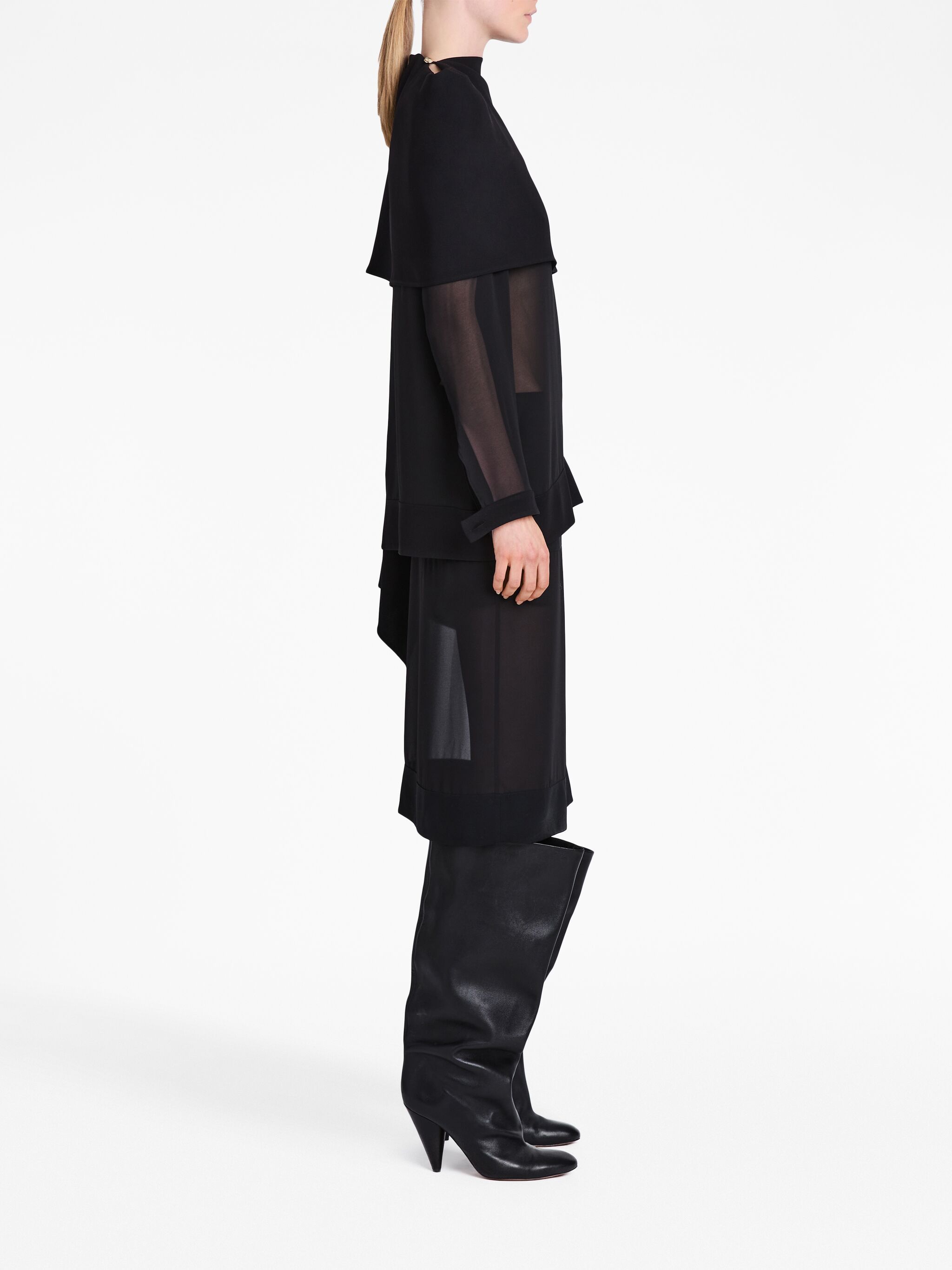 Proenza Schouler Proenza Schouler asymmetric semi-sheer chiffon top — Фото 1