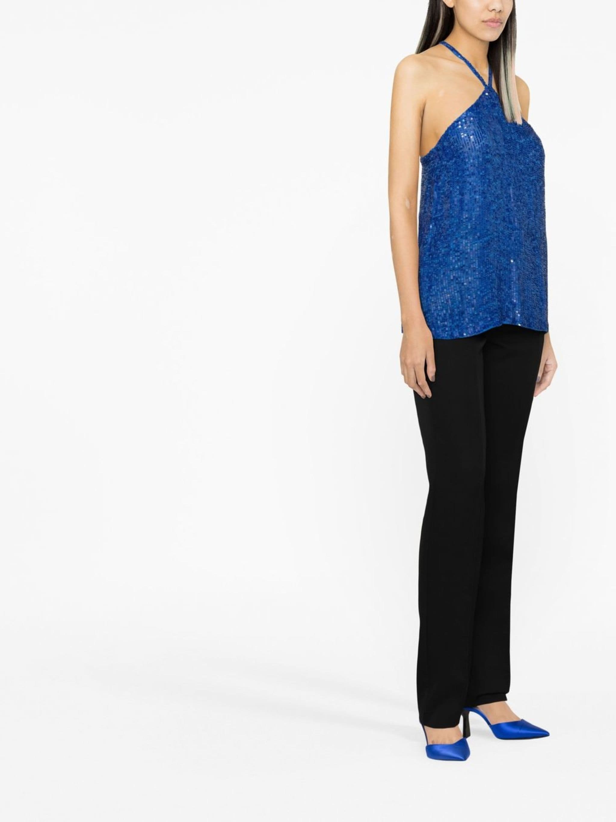 P.A.R.O.S.H. P.A.R.O.S.H. sequin halterneck cami top — Фото 31