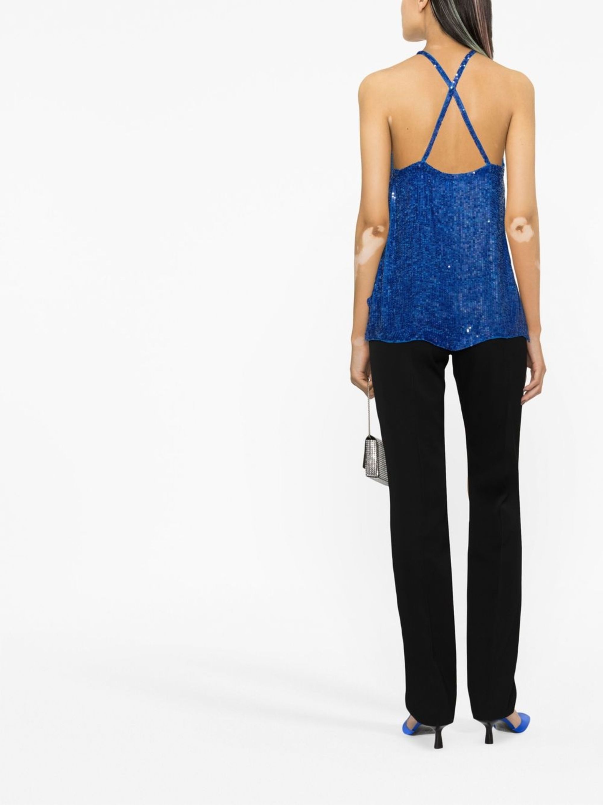 P.A.R.O.S.H. P.A.R.O.S.H. sequin halterneck cami top — Фото 44